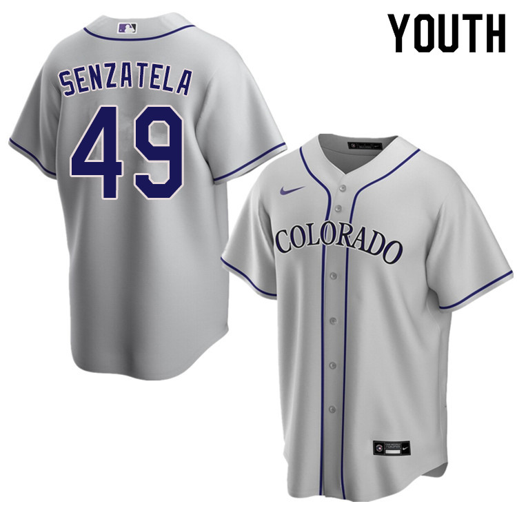 Nike Youth #49 Antonio Senzatela Colorado Rockies Baseball Jerseys Sale-Gray - Click Image to Close